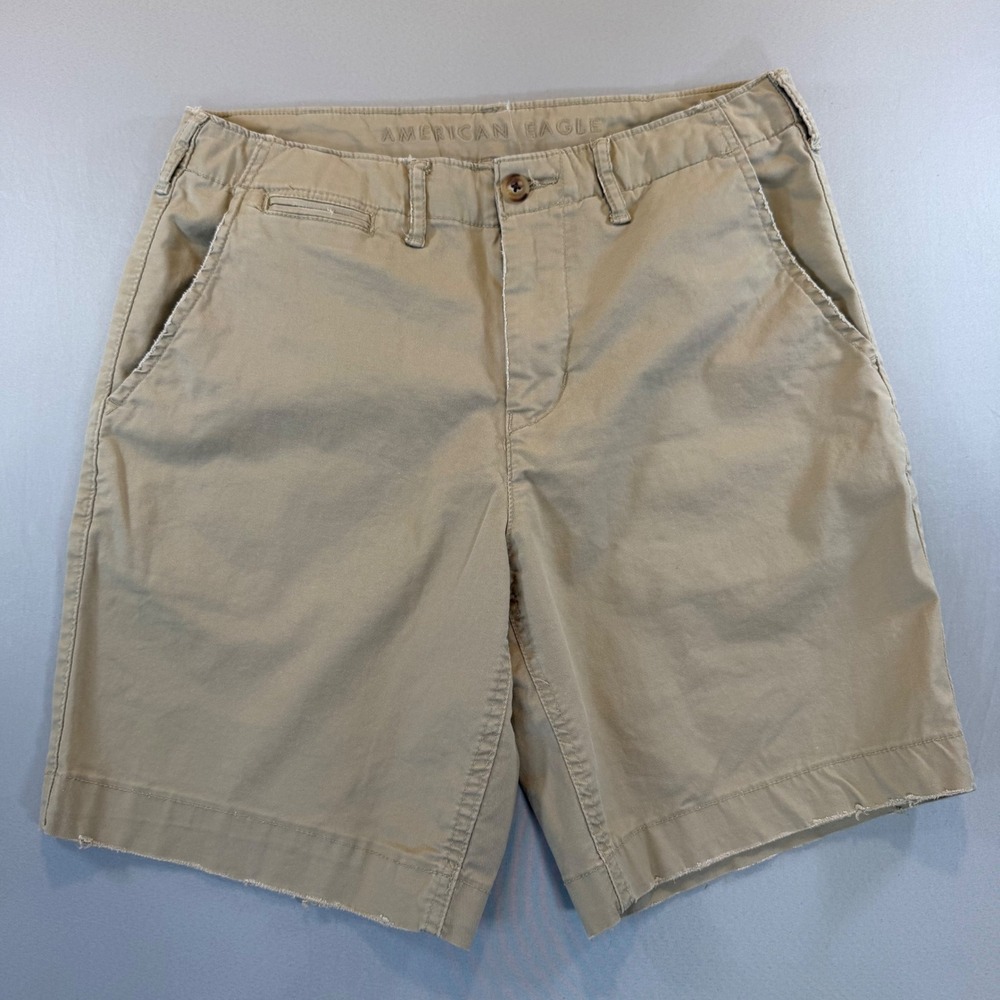 American Eagle Classic Flex Khaki Shorts Mens 31 School Uniform